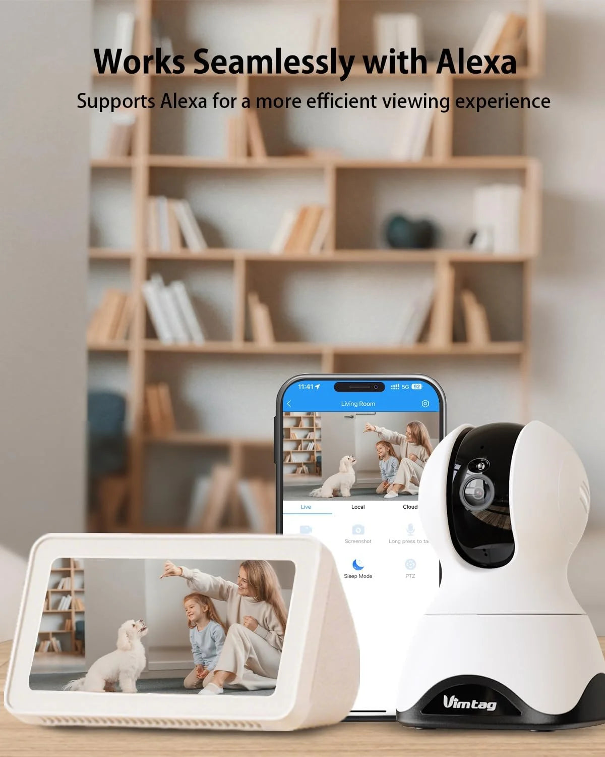 2.5K Pet Camera 5G&2.4G Wifi Dog/Cat/Nanny Cam & Baby Monitor, 360° Indoor Camera for Home Security with Phone App & Speaker, Motion Tracking, Free AI Detection, Night Vision, Sd/Cloud Storage