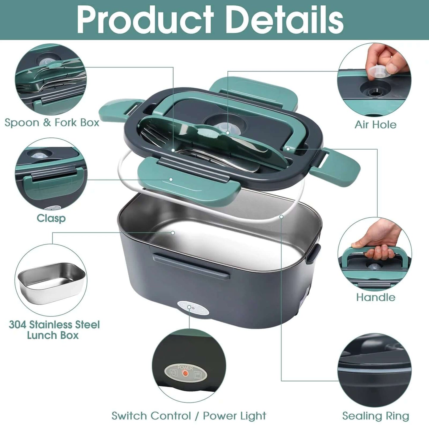 Revolutionary 3-In-1 Electric Lunch Box: Your Portable Food Warmer for Car & Home