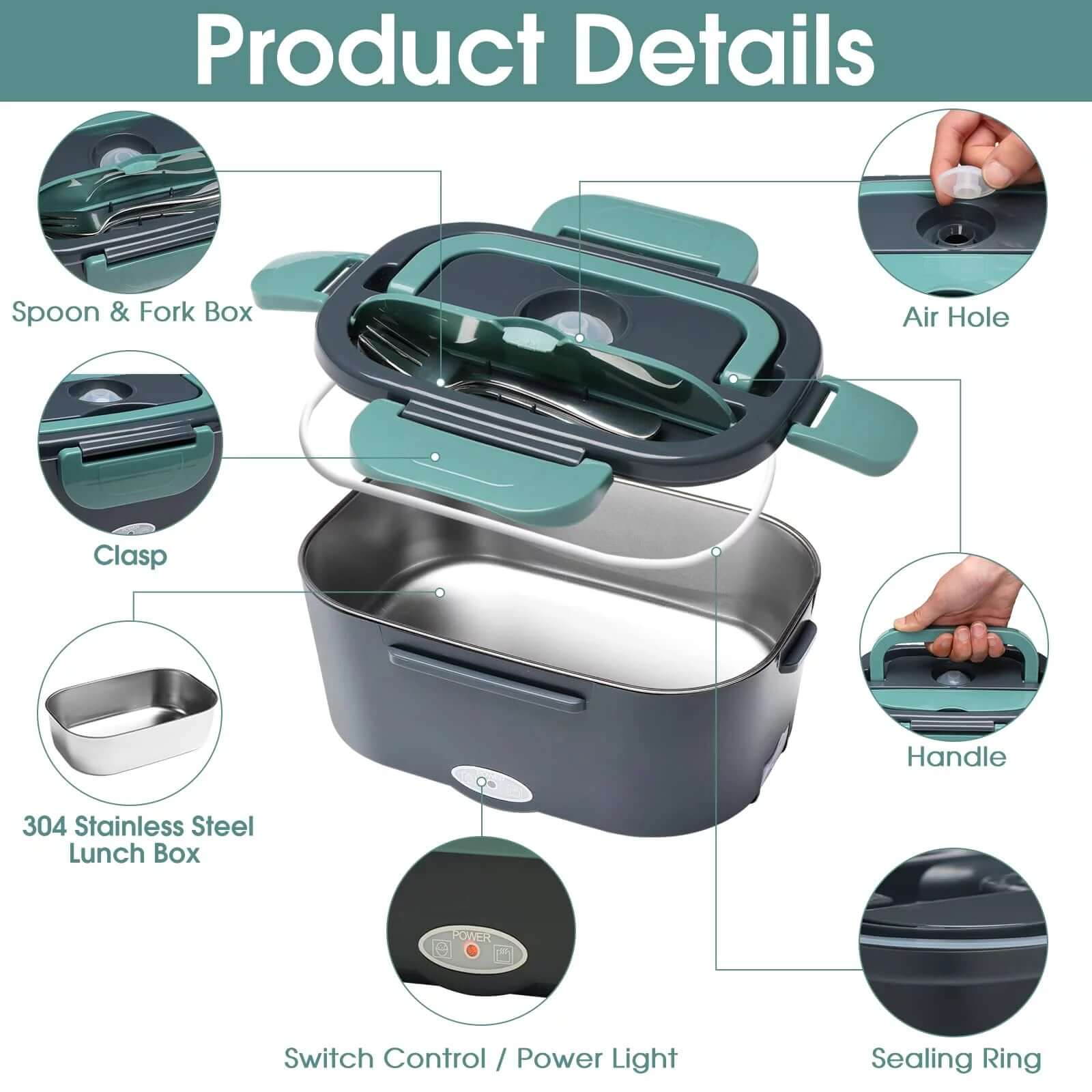Revolutionary 3-In-1 Electric Lunch Box: Your Portable Food Warmer for Car & Home
