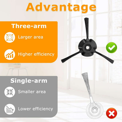 8 Pack Side Brushes Replacement for Shark Matrix Robot Vacuum RV2310, RV2310AE,