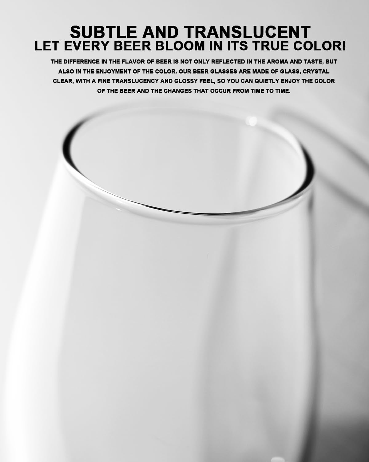 IPA Beer Glasses(Set of 4),16 Oz Pilsner Beer Glasses,Craft Beer Bar Glasses,Lead-Free Drinking Glasses,Ideal Gifts for Lager,Ale or Craft Beer Lovers-Crystal Clear