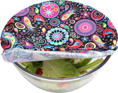 Elastic Reusable Bowl Covers for Bread Proofing, Fabric Cloth Sourdough Bowl Covers for Proofing - Set of 3, Bloom