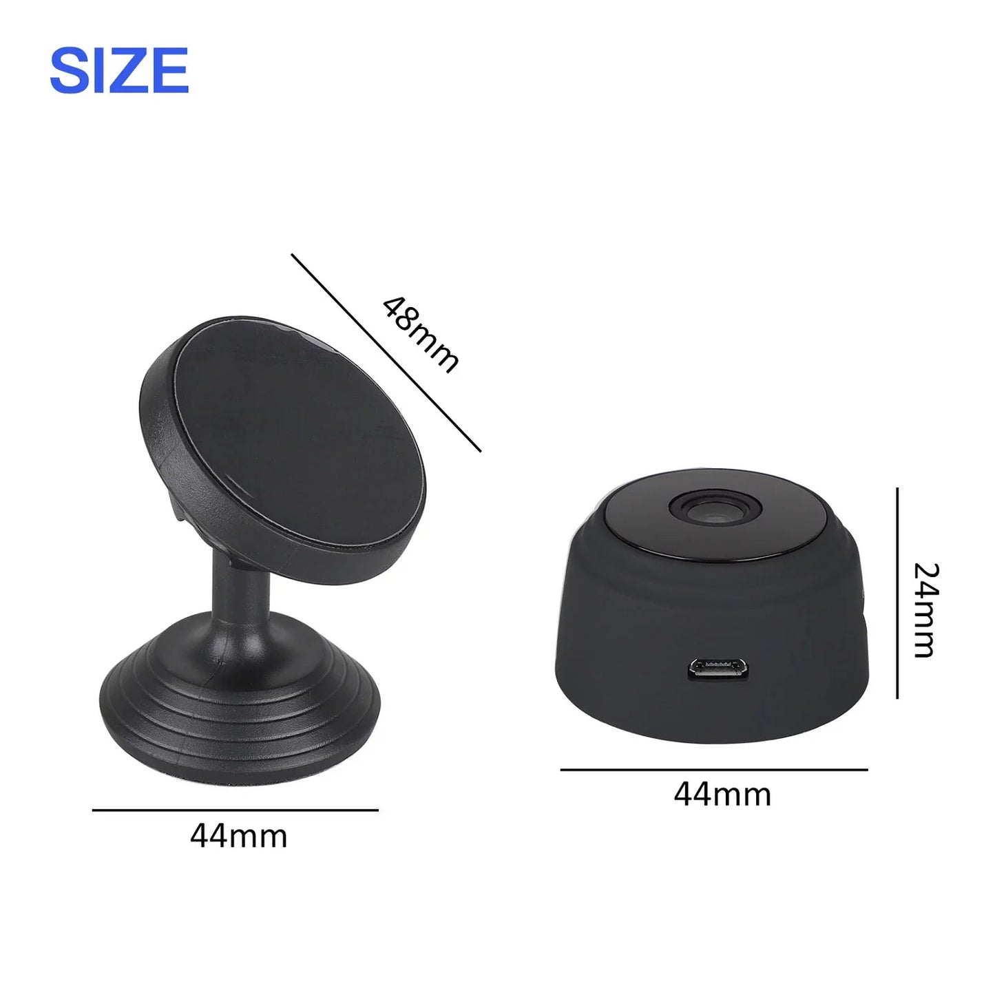 Mini Wireless Security Camera, Full HD 720P Portable Small HD Nanny Cam with Night Vision, Video Record and Motion Detection for Home Car Drone Office and Outdoor Use