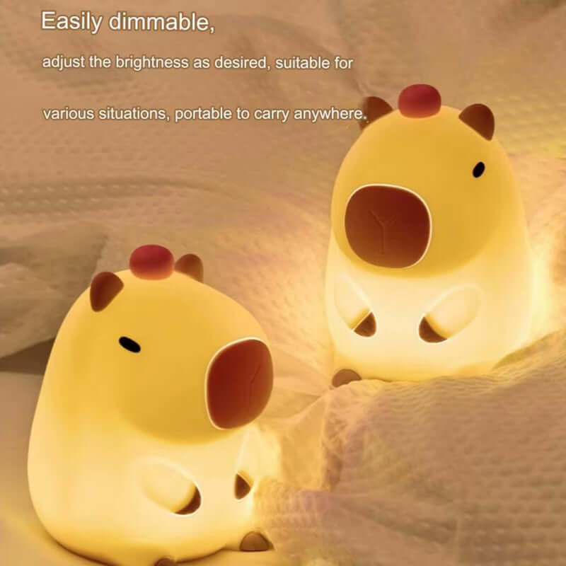 cute capybara night light Battery Dimming Sleep Night Lamp for Children'S Room Decor