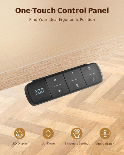 Dual Motor Electric Adjustable Standing for up to 70.8”X31.5” Table Tops, 225 Lbs Weight Capacity, Computer Desk for Home and Office (Grey Frame Only)