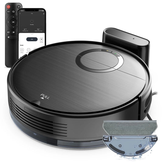 Robot Vacuum and Mop Combo, 2 in 1 Mopping Robotic Vacuum with Schedule, App/Bluetooth/Voice, Max Suction 2000Pa, Self-Charging Robot Vacuum Cleaner 04