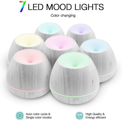 Cool Mist Humidifiers - Essential Oil Diffusers with 7 Lighting Options - Auto Shut off Humidifiers for Bedroom, Home & Office
