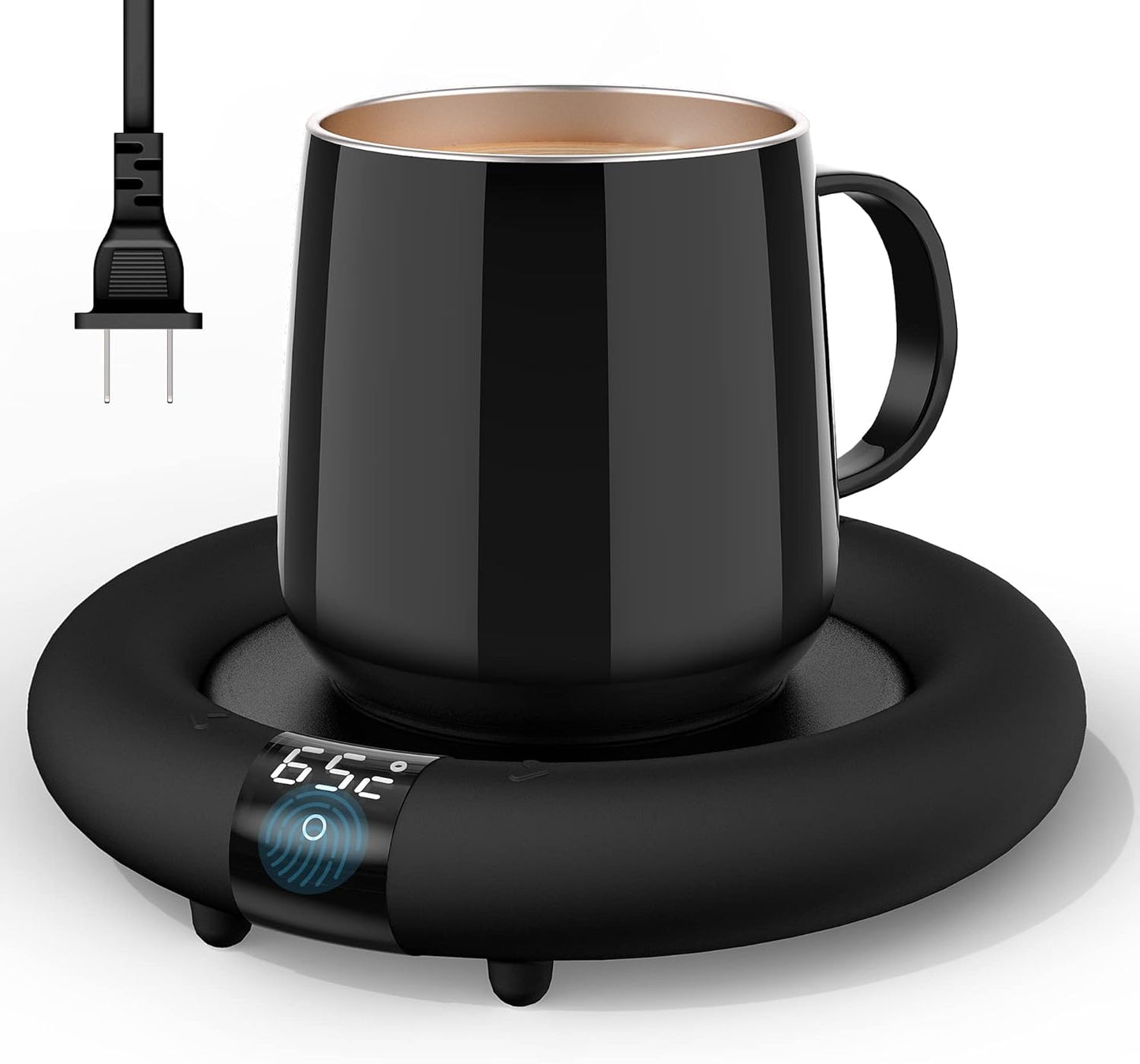 Coffee Mug Warmer for Coffee Tea, Coffee Cup Warmer for Desk, Auto Shut Off, 3 Temp up to 75℃, Touch Switch, LED Display Warmer Plate for Coffee Tea Water Milk -Coffee Gift (No Cup)