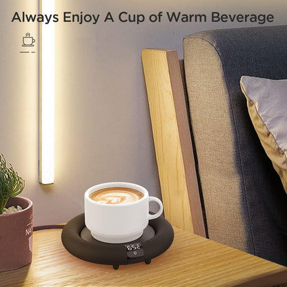 Coffee Mug Warmer for Coffee Tea, Coffee Cup Warmer for Desk, Auto Shut Off, 3 Temp up to 75℃, Touch Switch, LED Display Warmer Plate for Coffee Tea Water Milk -Coffee Gift (No Cup)