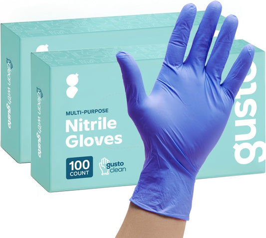 Blue Nitrile Gloves, Disposable Gloves – 4 Mil, Latex & Rubber Free, Non-Sterile Powder-Free (Formerly Comfy Package)