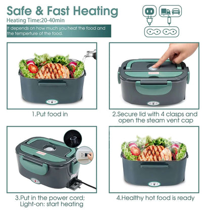 Revolutionary 3-In-1 Electric Lunch Box: Your Portable Food Warmer for Car & Home
