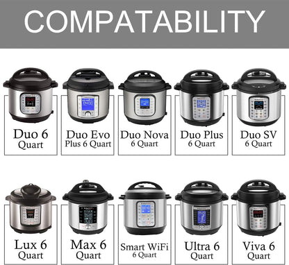 4 Pack 6Qt Silicone Sealing Ring for Instant Pot, Replacement Seal Gasket for Instant Pot 6 Quart Model, Fits Duo 6 Quart, Lux 6 Quart, Duo plus 6 Quart, Ultra 6 Quart, Nova 6 Quart