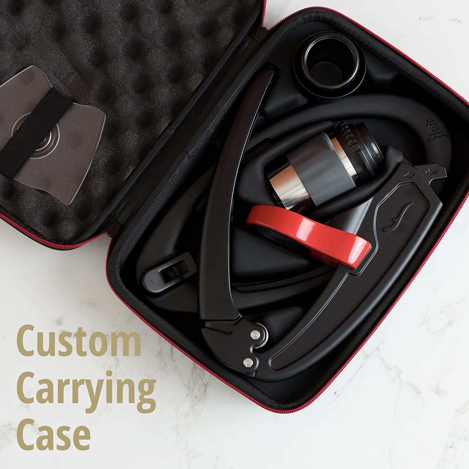 Espresso Maker - Classic with Pressure Kit: Manual Lever Espresso Machine with Stainless Steel Tamper, Pressure Gauge and Carrying Case