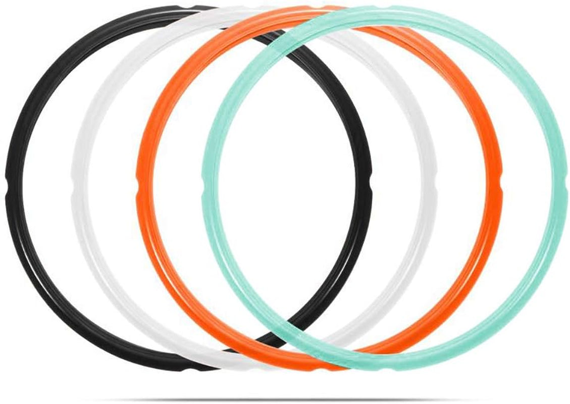 4 Pack 6Qt Silicone Sealing Ring for Instant Pot, Replacement Seal Gasket for Instant Pot 6 Quart Model, Fits Duo 6 Quart, Lux 6 Quart, Duo plus 6 Quart, Ultra 6 Quart, Nova 6 Quart