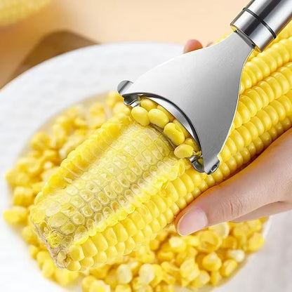 stainless steel corn stripper Corn Stripper Stainless Steel Manual Corn Planer Cob Stripper Reusable Corn Peeler Thresher Kitchen Fruit Vegetable Gadget Tool
