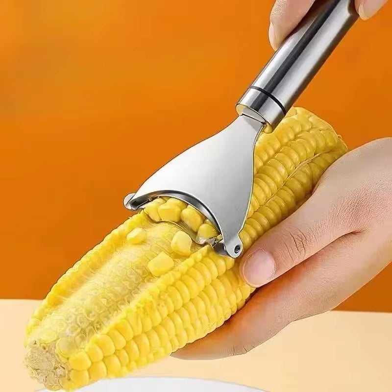 stainless steel corn stripper Corn Stripper Stainless Steel Manual Corn Planer Cob Stripper Reusable Corn Peeler Thresher Kitchen Fruit Vegetable Gadget Tool