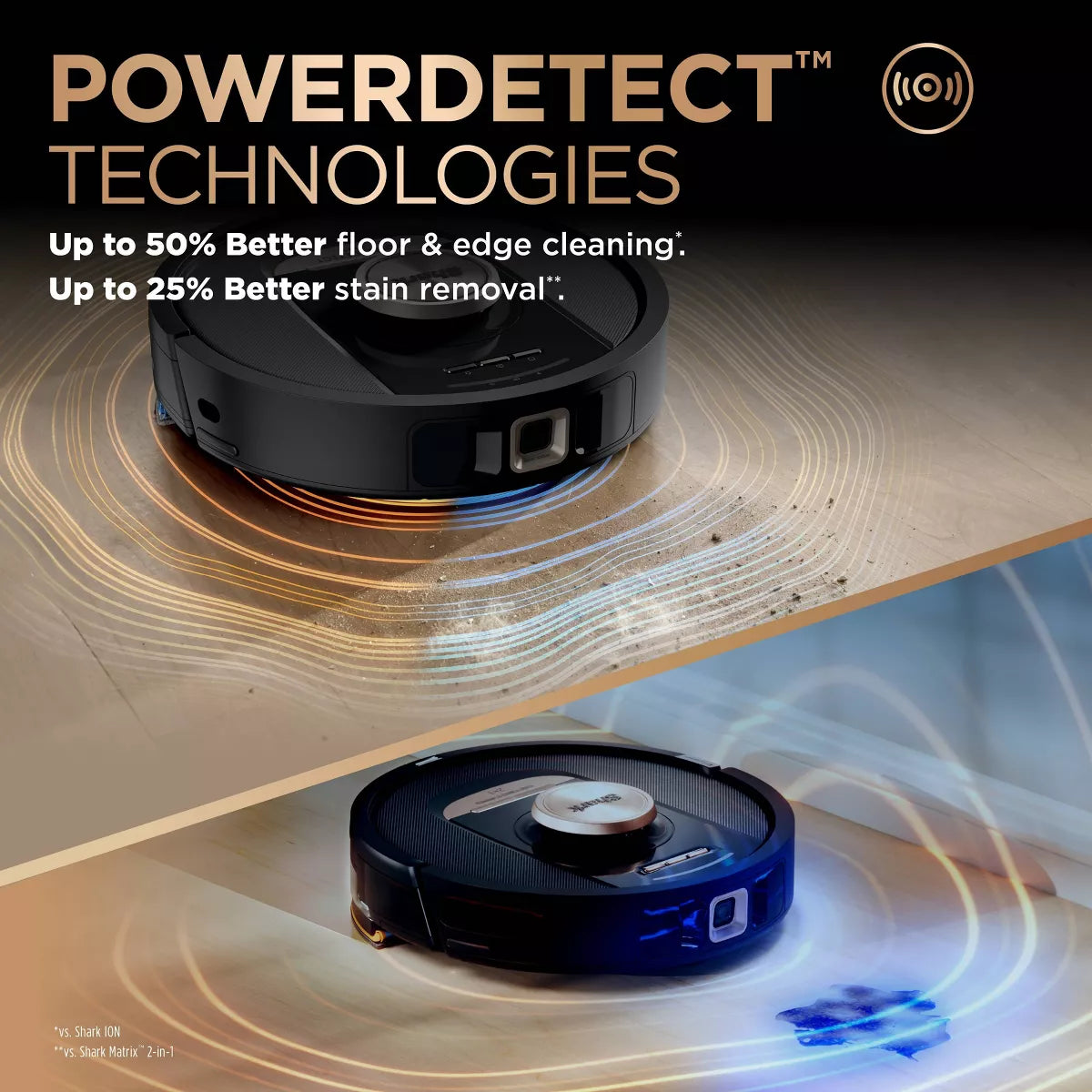 Shark Powerdetect robot vacuum mop Shark Powerdetect 2-In-1 Robot Vacuum and Mop with Nevertouch Pro Base Black RV2810ZE