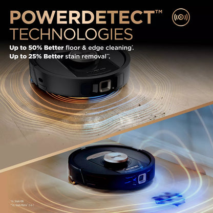 Shark Powerdetect robot vacuum mop Shark Powerdetect 2-In-1 Robot Vacuum and Mop with Nevertouch Pro Base Black RV2810ZE