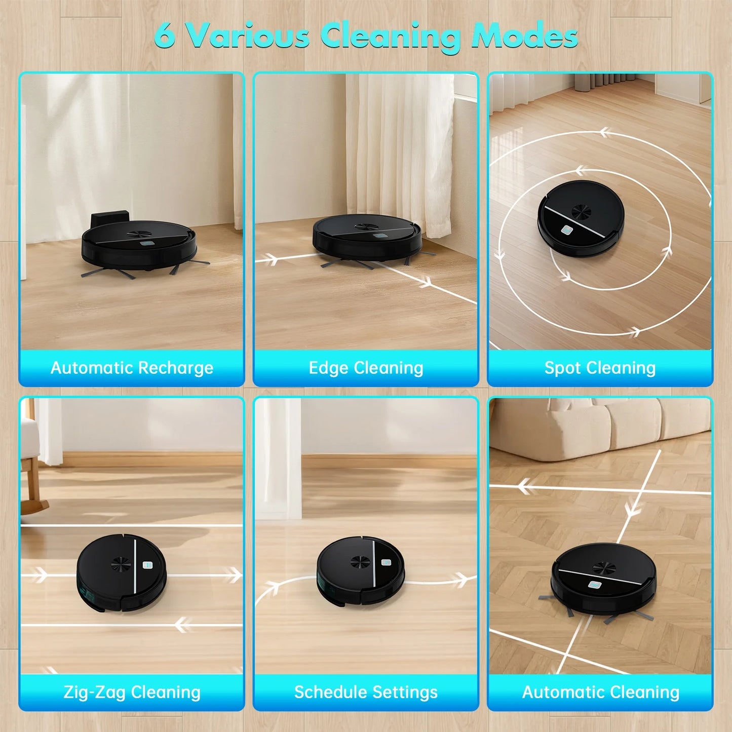 Robot Vacuum Cleaner, 2 in 1 Robot Vacuum Mop for Pet Hair Hard Floor, Alexa/Wifi/App/ Remote
