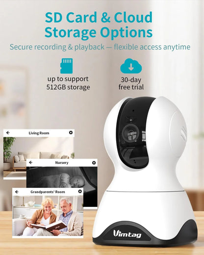 2.5K Pet Camera 5G&2.4G Wifi Dog/Cat/Nanny Cam & Baby Monitor, 360° Indoor Camera for Home Security with Phone App & Speaker, Motion Tracking, Free AI Detection, Night Vision, Sd/Cloud Storage
