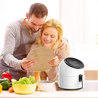 Air Fryer Parchment Paper Liners, 100 Pcs Disposable Papers Liner for 2-3QT Air Fryer Baking, 7 Inch Safe and Non-Stick Unbleache Steamer Liner for Microwave, Oven, Steaming Basket