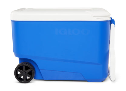 38 QT Wheelie Cool Hard Sided Cooler with Wheels, Blue