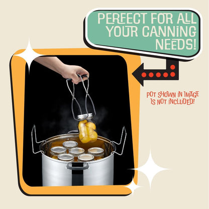 7 Pieces Premium Stainless Steel Canning Set Starter Kit W/Rack. No Rust, Extra Stability. BULK PACKS (Canning Set)