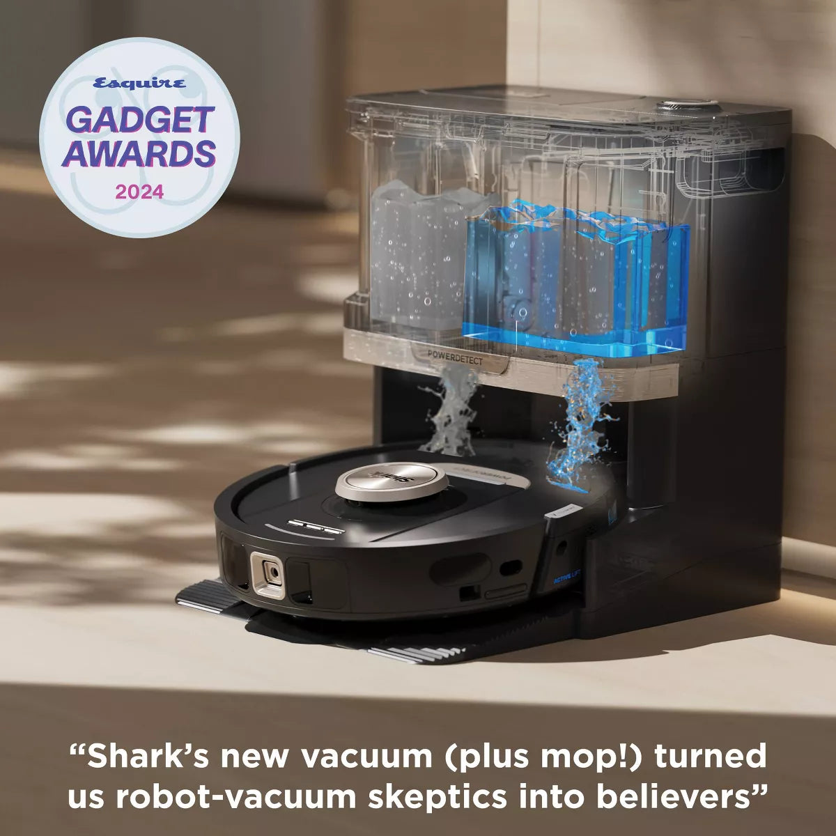 Shark Powerdetect robot vacuum mop Shark Powerdetect 2-In-1 Robot Vacuum and Mop with Nevertouch Pro Base Black RV2810ZE